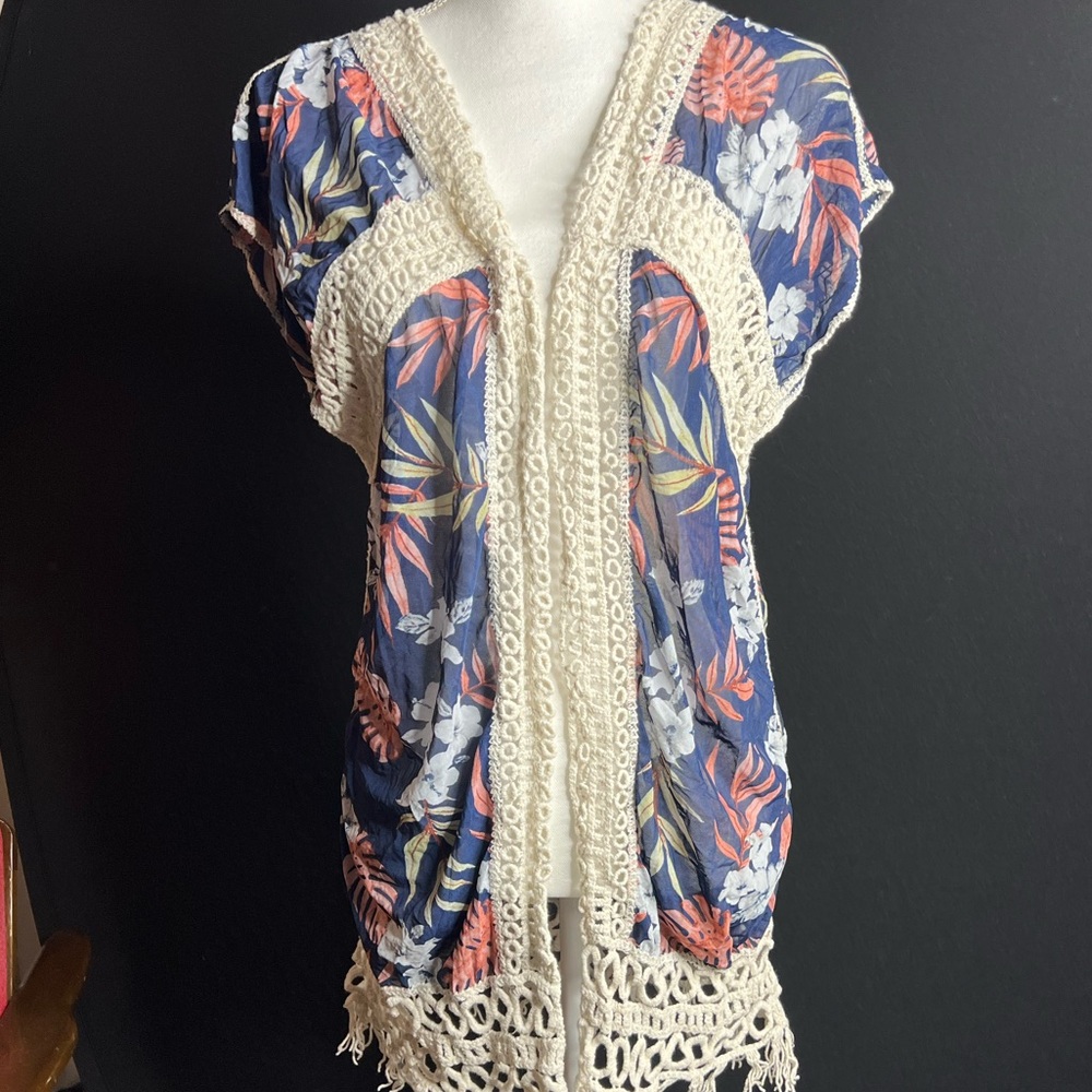 Ember bathing suit colorful detailed swim cover up. Small. Like new.